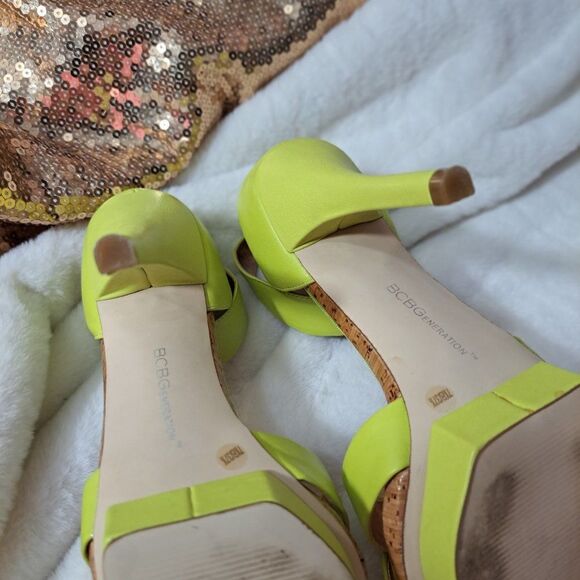 BCBGeneration Lime Heels in Box worn once. - Picture 7 of 16
